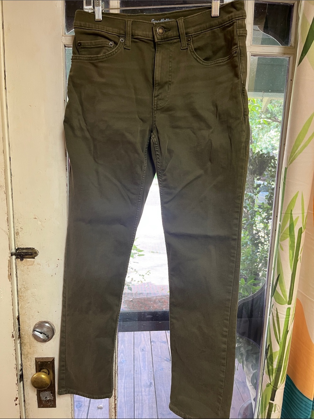 Goodfellow & Co Olive Slim Straight Jeans